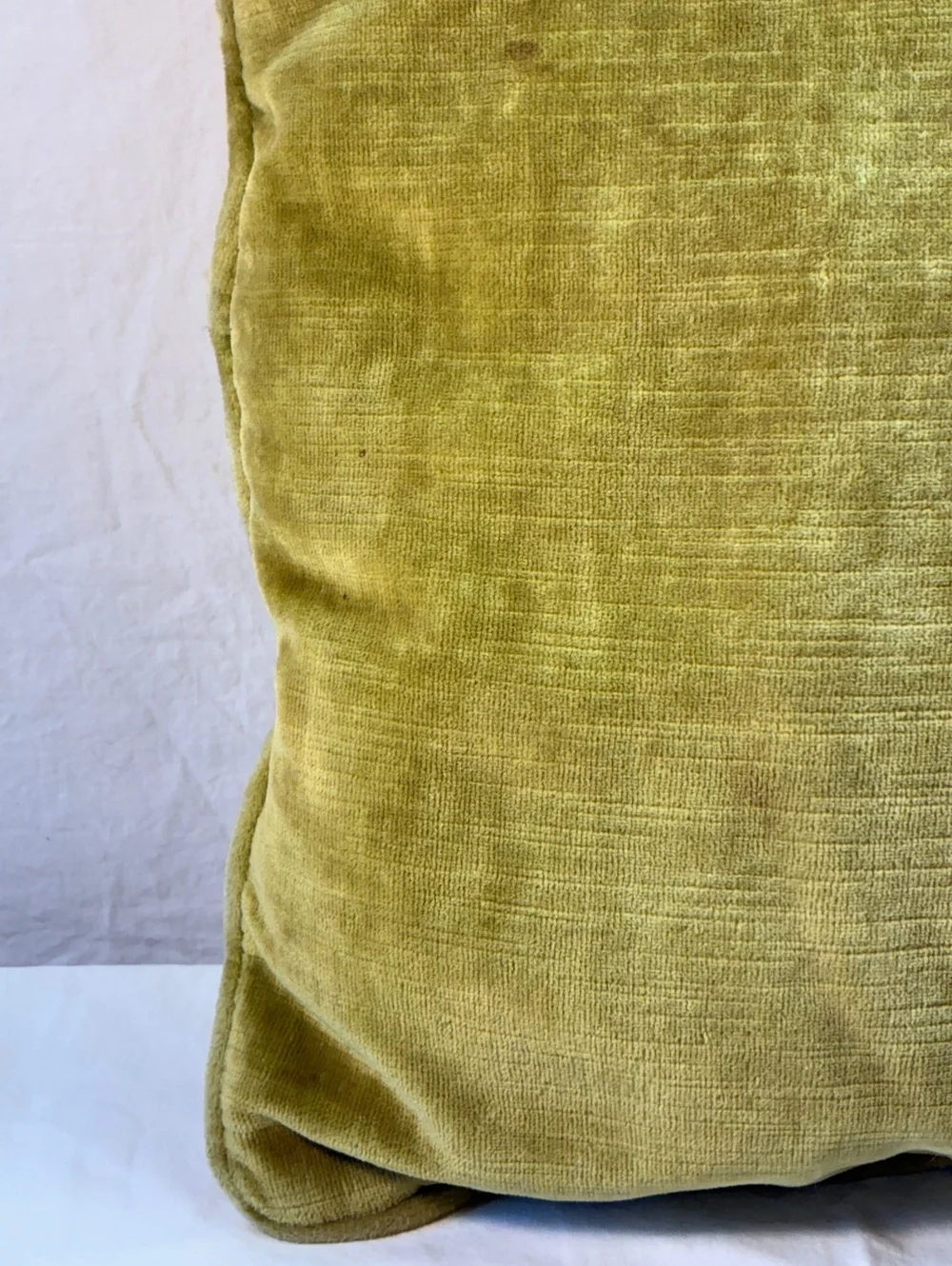 Olive Green Velvet Throw Pillow Cushion
